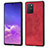 Coque Ultra Fine Silicone Souple Housse Etui avec Aimante Magnetique S03D pour Samsung Galaxy A91 Rouge