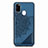 Coque Ultra Fine Silicone Souple Housse Etui avec Aimante Magnetique S03D pour Samsung Galaxy M21 Bleu