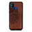 Coque Ultra Fine Silicone Souple Housse Etui avec Aimante Magnetique S03D pour Samsung Galaxy M21s Marron