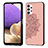 Coque Ultra Fine Silicone Souple Housse Etui avec Aimante Magnetique S03D pour Samsung Galaxy M32 5G Or Rose