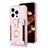 Coque Ultra Fine Silicone Souple Housse Etui avec Aimante Magnetique S04D pour Apple iPhone 13 Pro Max Or Rose