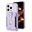 Coque Ultra Fine Silicone Souple Housse Etui avec Aimante Magnetique S04D pour Apple iPhone 13 Pro Violet Clair