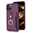 Coque Ultra Fine Silicone Souple Housse Etui avec Aimante Magnetique S04D pour Apple iPhone 15 Plus Violet