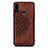 Coque Ultra Fine Silicone Souple Housse Etui avec Aimante Magnetique S04D pour Samsung Galaxy A20s Marron