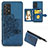 Coque Ultra Fine Silicone Souple Housse Etui avec Aimante Magnetique S04D pour Samsung Galaxy A52 5G Bleu
