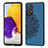 Coque Ultra Fine Silicone Souple Housse Etui avec Aimante Magnetique S04D pour Samsung Galaxy A72 4G Bleu