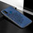 Coque Ultra Fine Silicone Souple Housse Etui avec Aimante Magnetique S04D pour Samsung Galaxy M21 Bleu
