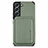 Coque Ultra Fine Silicone Souple Housse Etui avec Aimante Magnetique S04D pour Samsung Galaxy S21 5G Vert