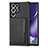 Coque Ultra Fine Silicone Souple Housse Etui avec Aimante Magnetique S04D pour Samsung Galaxy S21 Ultra 5G Noir