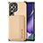 Coque Ultra Fine Silicone Souple Housse Etui avec Aimante Magnetique S04D pour Samsung Galaxy S22 Ultra 5G Or