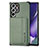 Coque Ultra Fine Silicone Souple Housse Etui avec Aimante Magnetique S04D pour Samsung Galaxy S22 Ultra 5G Vert