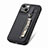 Coque Ultra Fine Silicone Souple Housse Etui avec Aimante Magnetique S05D pour Apple iPhone 13 Noir