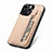 Coque Ultra Fine Silicone Souple Housse Etui avec Aimante Magnetique S05D pour Apple iPhone 13 Pro Max Or