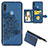 Coque Ultra Fine Silicone Souple Housse Etui avec Aimante Magnetique S05D pour Samsung Galaxy A11 Bleu