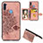 Coque Ultra Fine Silicone Souple Housse Etui avec Aimante Magnetique S05D pour Samsung Galaxy A11 Or Rose