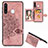 Coque Ultra Fine Silicone Souple Housse Etui avec Aimante Magnetique S05D pour Samsung Galaxy A21 European Or Rose