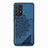 Coque Ultra Fine Silicone Souple Housse Etui avec Aimante Magnetique S05D pour Samsung Galaxy A52s 5G Bleu