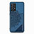 Coque Ultra Fine Silicone Souple Housse Etui avec Aimante Magnetique S05D pour Samsung Galaxy A72 4G Bleu