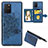 Coque Ultra Fine Silicone Souple Housse Etui avec Aimante Magnetique S05D pour Samsung Galaxy A91 Bleu