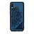 Coque Ultra Fine Silicone Souple Housse Etui avec Aimante Magnetique S05D pour Samsung Galaxy M20 Bleu