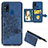 Coque Ultra Fine Silicone Souple Housse Etui avec Aimante Magnetique S05D pour Samsung Galaxy M21s Bleu