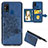 Coque Ultra Fine Silicone Souple Housse Etui avec Aimante Magnetique S05D pour Samsung Galaxy M31 Prime Edition Bleu