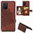 Coque Ultra Fine Silicone Souple Housse Etui avec Aimante Magnetique S05D pour Samsung Galaxy M80S Marron