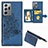 Coque Ultra Fine Silicone Souple Housse Etui avec Aimante Magnetique S05D pour Samsung Galaxy Note 20 Ultra 5G Bleu