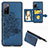 Coque Ultra Fine Silicone Souple Housse Etui avec Aimante Magnetique S05D pour Samsung Galaxy S20 Lite 5G Bleu