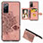 Coque Ultra Fine Silicone Souple Housse Etui avec Aimante Magnetique S05D pour Samsung Galaxy S20 Lite 5G Or Rose