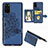 Coque Ultra Fine Silicone Souple Housse Etui avec Aimante Magnetique S05D pour Samsung Galaxy S20 Plus Bleu
