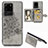 Coque Ultra Fine Silicone Souple Housse Etui avec Aimante Magnetique S05D pour Samsung Galaxy S20 Ultra 5G Gris