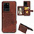 Coque Ultra Fine Silicone Souple Housse Etui avec Aimante Magnetique S05D pour Samsung Galaxy S20 Ultra 5G Marron