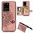 Coque Ultra Fine Silicone Souple Housse Etui avec Aimante Magnetique S05D pour Samsung Galaxy S20 Ultra 5G Or Rose