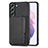 Coque Ultra Fine Silicone Souple Housse Etui avec Aimante Magnetique S05D pour Samsung Galaxy S21 5G Noir