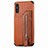 Coque Ultra Fine Silicone Souple Housse Etui avec Aimante Magnetique S05D pour Xiaomi Redmi 9A Marron