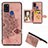 Coque Ultra Fine Silicone Souple Housse Etui avec Aimante Magnetique S06D pour Samsung Galaxy A21s Or Rose