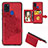 Coque Ultra Fine Silicone Souple Housse Etui avec Aimante Magnetique S06D pour Samsung Galaxy A21s Rouge