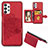 Coque Ultra Fine Silicone Souple Housse Etui avec Aimante Magnetique S06D pour Samsung Galaxy A32 5G Rouge