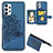 Coque Ultra Fine Silicone Souple Housse Etui avec Aimante Magnetique S06D pour Samsung Galaxy M32 5G Bleu