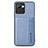 Coque Ultra Fine Silicone Souple Housse Etui avec Aimante Magnetique S07D pour Realme C30s Bleu