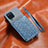 Coque Ultra Fine Silicone Souple Housse Etui avec Aimante Magnetique S07D pour Samsung Galaxy A12 5G Bleu