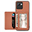 Coque Ultra Fine Silicone Souple Housse Etui avec Aimante Magnetique S08D pour Realme C30 Marron