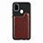 Coque Ultra Fine Silicone Souple Housse Etui avec Aimante Magnetique S08D pour Samsung Galaxy M21 Marron