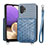 Coque Ultra Fine Silicone Souple Housse Etui avec Aimante Magnetique S08D pour Samsung Galaxy M32 5G Bleu