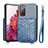 Coque Ultra Fine Silicone Souple Housse Etui avec Aimante Magnetique S08D pour Samsung Galaxy S20 FE 4G Bleu