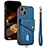 Coque Ultra Fine Silicone Souple Housse Etui avec Aimante Magnetique S09D pour Apple iPhone 13 Bleu