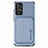 Coque Ultra Fine Silicone Souple Housse Etui avec Aimante Magnetique S09D pour Samsung Galaxy A52 4G Bleu