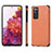 Coque Ultra Fine Silicone Souple Housse Etui avec Aimante Magnetique S09D pour Samsung Galaxy S20 FE (2022) 5G Orange