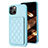 Coque Ultra Fine Silicone Souple Housse Etui avec Aimante Magnetique S10D pour Apple iPhone 13 Bleu Ciel